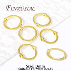 Multi Types 14K/18K Gold Plated Round Bead Frame,Brass Metal Circle Frame Connectors Spacers Beads,DIY Beading Jewelry Making