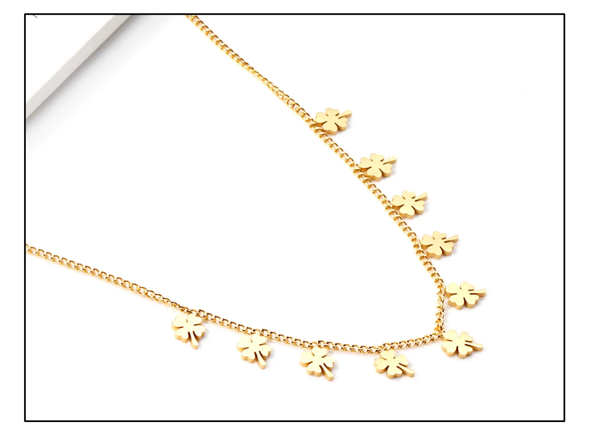 LUXUKISSKIDS Trendy Korean 5 Stars Charms Clavicle Choker Steel Fairy Woman Eight-Pointed Star with Shiny Zirconia Neck Collier