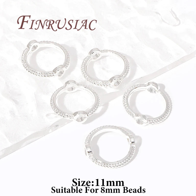 Multi Types 14K/18K Gold Plated Round Bead Frame,Brass Metal Circle Frame Connectors Spacers Beads,DIY Beading Jewelry Making
