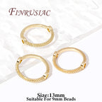 Multi Types 14K/18K Gold Plated Round Bead Frame,Brass Metal Circle Frame Connectors Spacers Beads,DIY Beading Jewelry Making