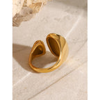 Stainless steel 18k gold-plated ring simple palace style casting jewelry metal gold fashion finger jewelry