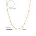LUXUKISSKIDS Trendy Korean 5 Stars Charms Clavicle Choker Steel Fairy Woman Eight-Pointed Star with Shiny Zirconia Neck Collier