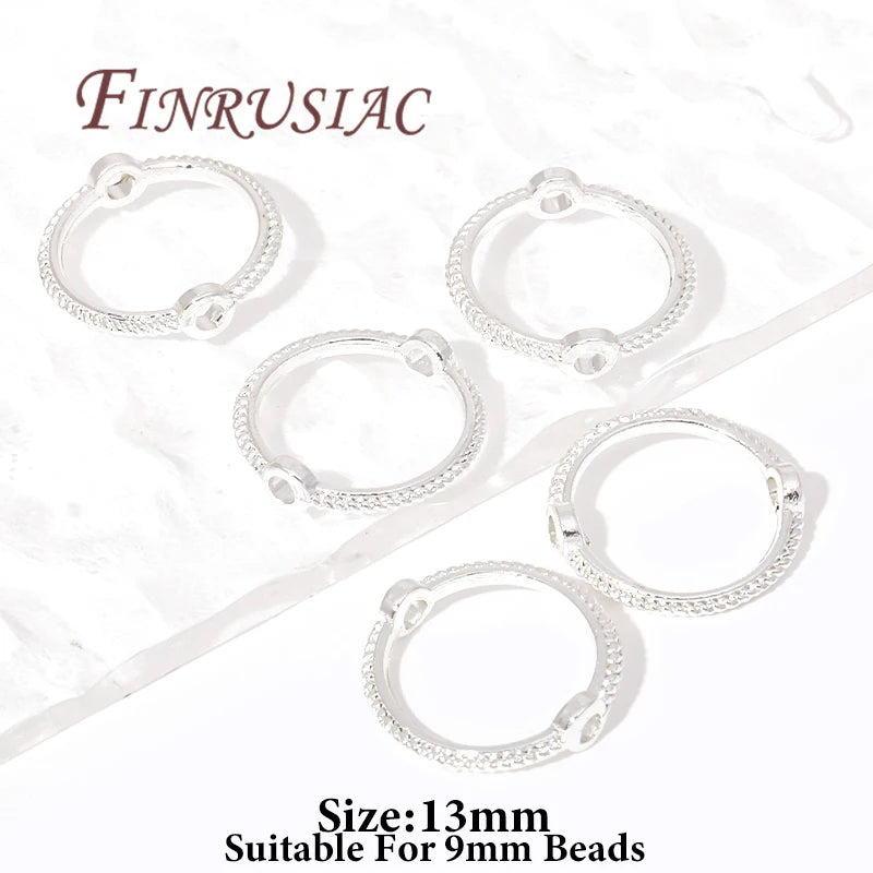 Multi Types 14K/18K Gold Plated Round Bead Frame,Brass Metal Circle Frame Connectors Spacers Beads,DIY Beading Jewelry Making