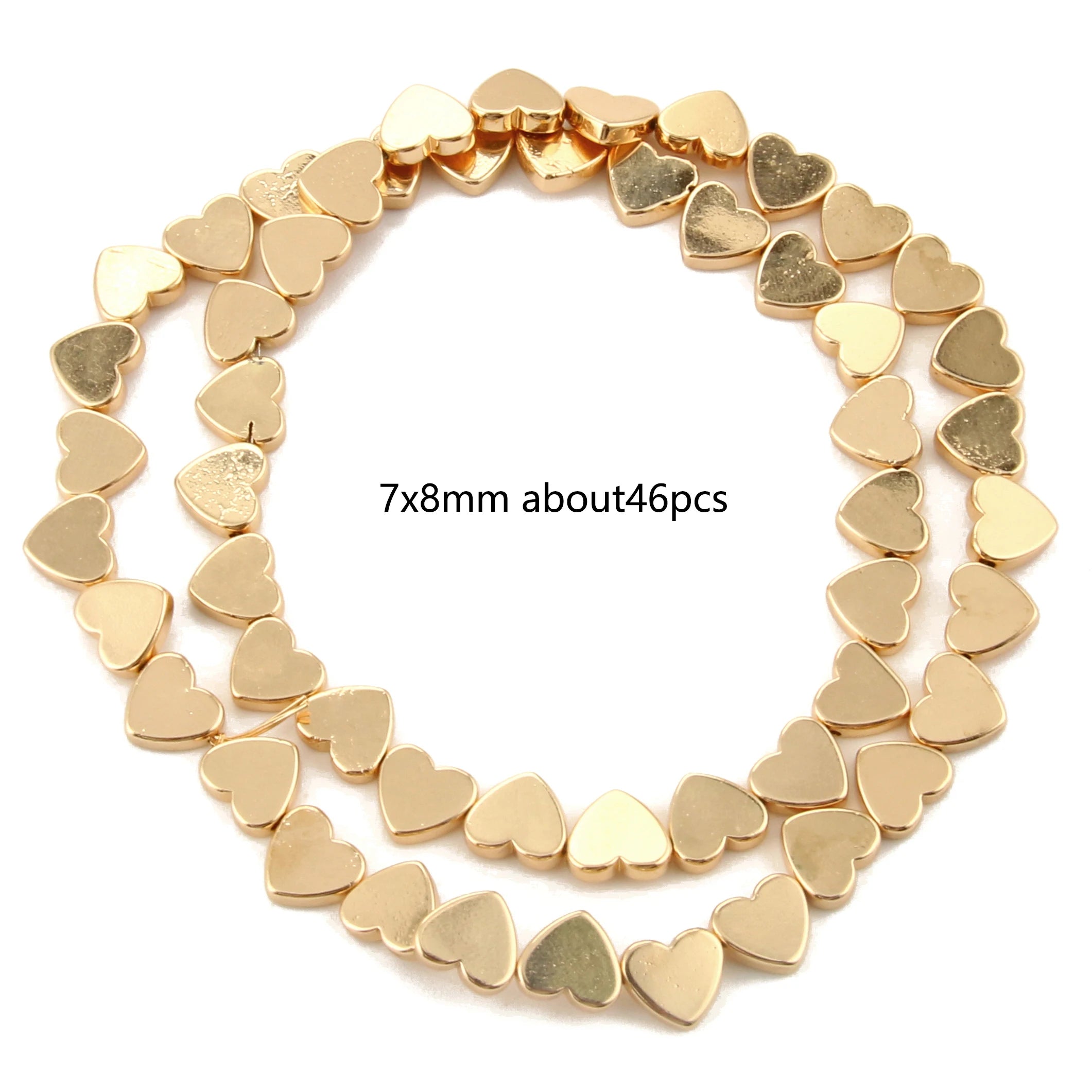 Natural Matte KC Gold Plated Hematite Stone Irregular Gravel Loose Spacer Beads for Jewelry Making DIY Beaded Bracelet 15''