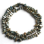 Natural Matte KC Gold Plated Hematite Stone Irregular Gravel Loose Spacer Beads for Jewelry Making DIY Beaded Bracelet 15''