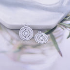 100pcs AC4399 12*14mm Rose Gold Plated Round Thin Charms