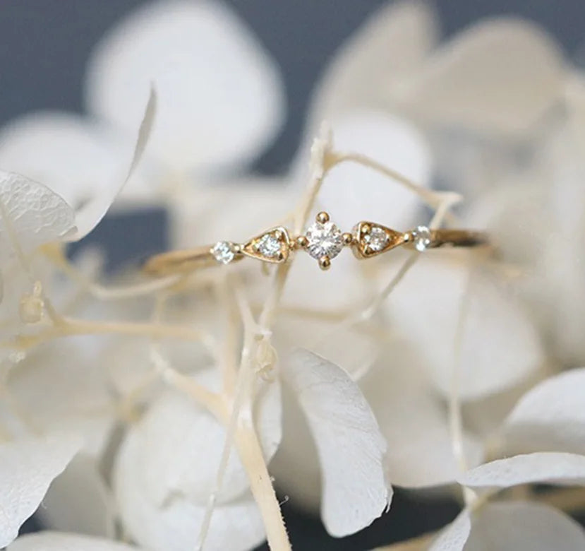 Soild 14k Gold Yellow Color Diamond Rings for Women Fine Wedding Bands Gemstone Engagement Jewelry Luxury Cocktail Gold Rings