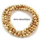 Natural Matte KC Gold Plated Hematite Stone Irregular Gravel Loose Spacer Beads for Jewelry Making DIY Beaded Bracelet 15''