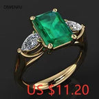 Soild 14k Gold Yellow Color Diamond Rings for Women Fine Wedding Bands Gemstone Engagement Jewelry Luxury Cocktail Gold Rings