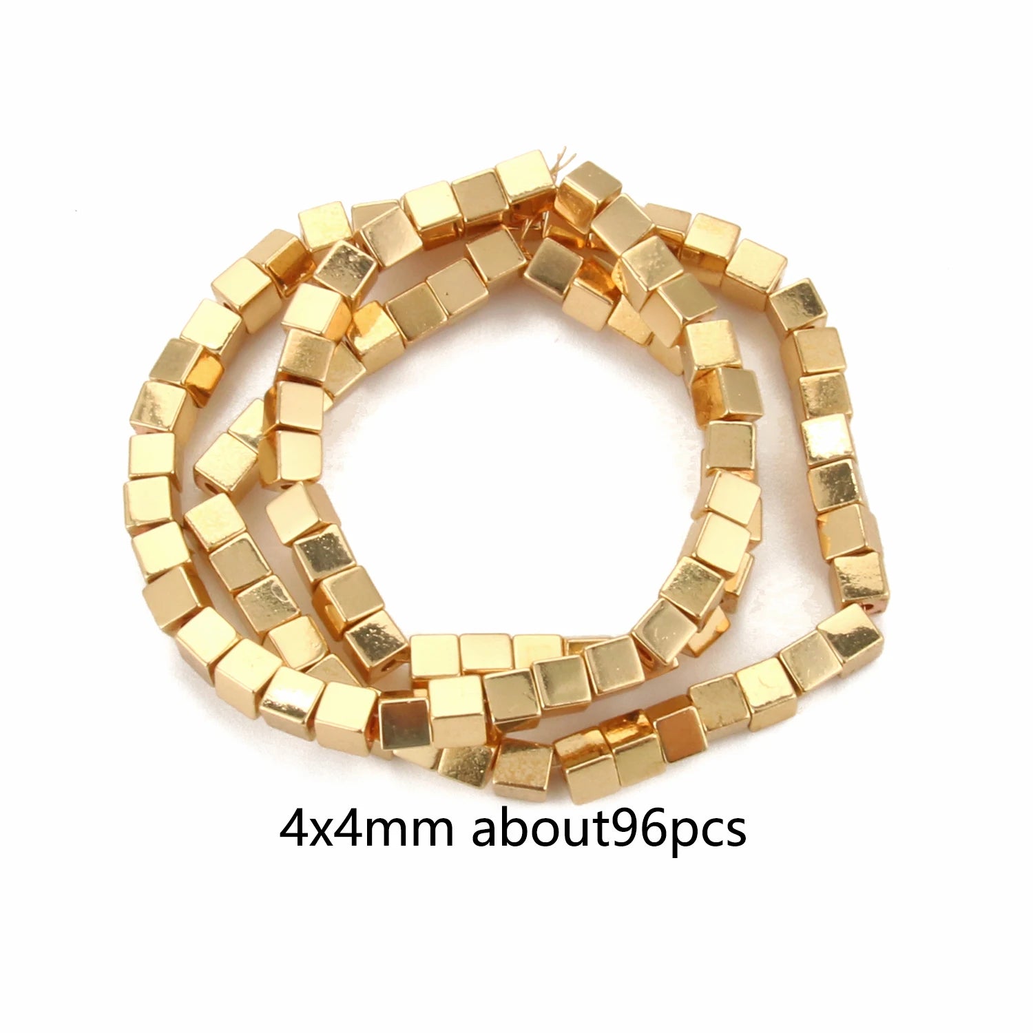 Natural Matte KC Gold Plated Hematite Stone Irregular Gravel Loose Spacer Beads for Jewelry Making DIY Beaded Bracelet 15''