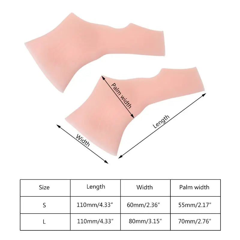 2Pcs/Pair Silicone Gel Wrist Support Braces Fingerless Compression Gloves Thumb Stabilizer for Pain Relief Arthritis Tendonitis
