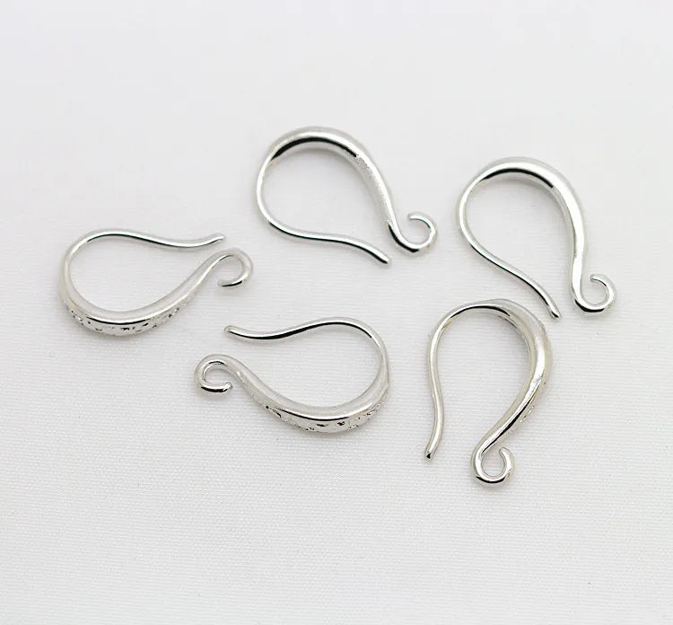 (1941) 20MM 24K Gold Color Plated Carved Earring Hook Jewerly Making Diy Jewelry Findings Accessories