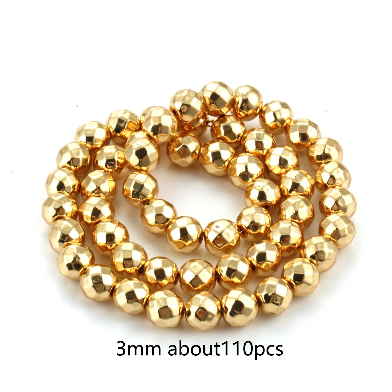 Natural Matte KC Gold Plated Hematite Stone Irregular Gravel Loose Spacer Beads for Jewelry Making DIY Beaded Bracelet 15''