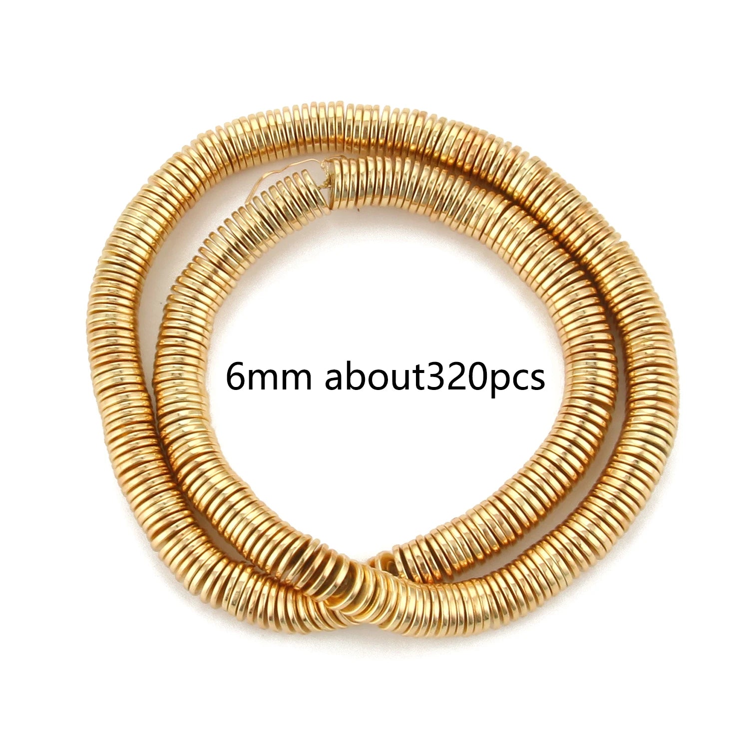 Natural Matte KC Gold Plated Hematite Stone Irregular Gravel Loose Spacer Beads for Jewelry Making DIY Beaded Bracelet 15''