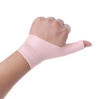 2Pcs/Pair Silicone Gel Wrist Support Braces Fingerless Compression Gloves Thumb Stabilizer for Pain Relief Arthritis Tendonitis