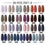 Mtssii 20/40/60Pcs Nail Gel Polish Set Kit Nude Pink Glitter Nail Art UV Gel Manicure Set Vernis Semi Permanent Base Top Coat