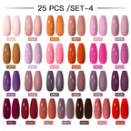 Mtssii 20/40/60Pcs Nail Gel Polish Set Kit Nude Pink Glitter Nail Art UV Gel Manicure Set Vernis Semi Permanent Base Top Coat