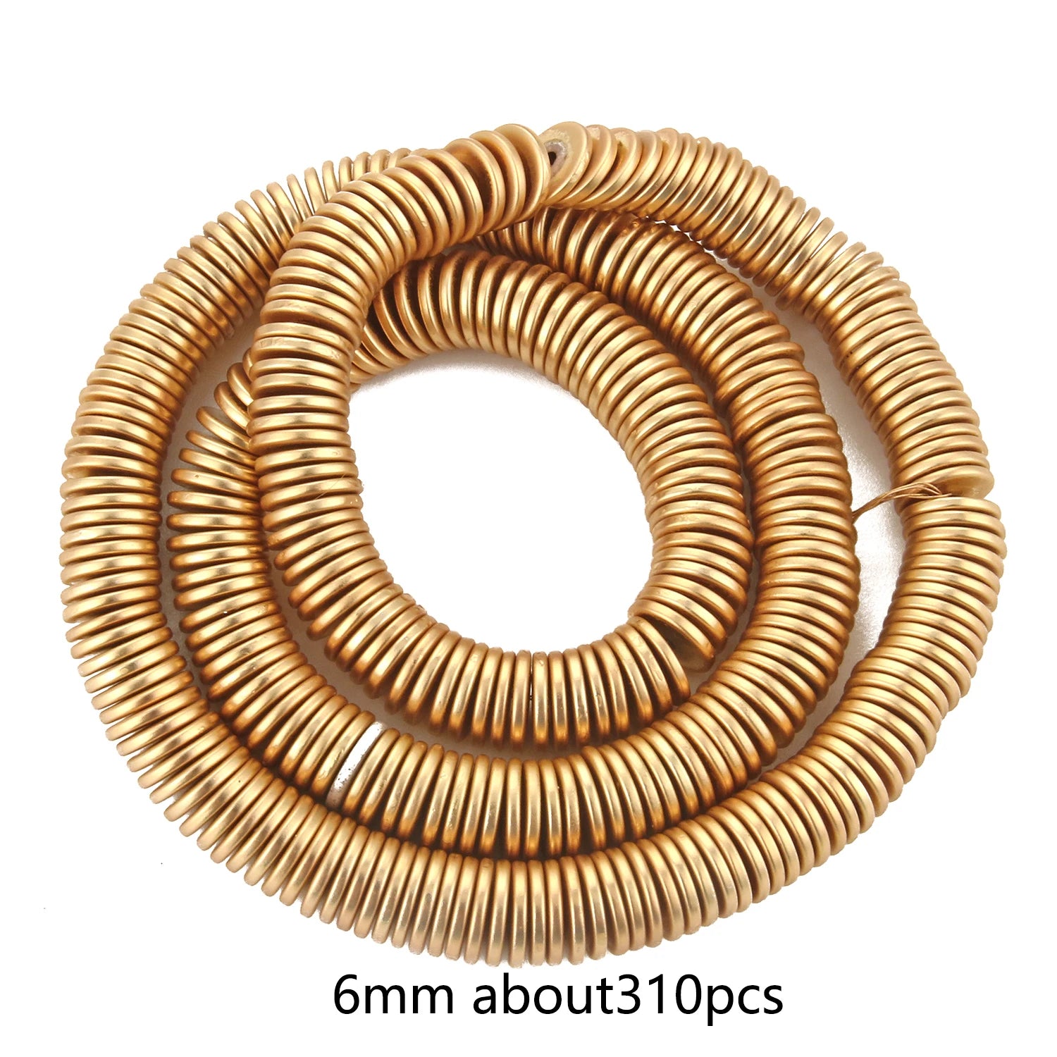 Natural Matte KC Gold Plated Hematite Stone Irregular Gravel Loose Spacer Beads for Jewelry Making DIY Beaded Bracelet 15''