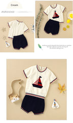Baby Clothes Sets 0-18m Newborn Infant Boys Cotton Short Sleeve Pullovers Tops+Shorts Suits Casual Toddler Outwear Outfit Summer