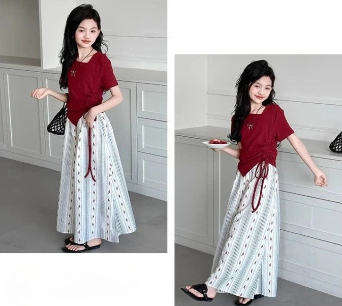 Children Clothes From 7 To 14 Years Children's Clothing Girl Setup 2025 Top Set Girls Party 12 Year Old Teens Sets for Children