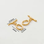 2-6Sets 14K/18K Gold Plated Brass OT Clasp Toggle Clasps Connector for DIY Bracelet Necklace Jewelry Making Findings Accessories