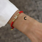 2025 Brand Fashion Initial Letter Charm Bracelet Women Pave Zirconia 26 A-Z Adjustable Rope Bracelet Women Jewelry Gift BZ004