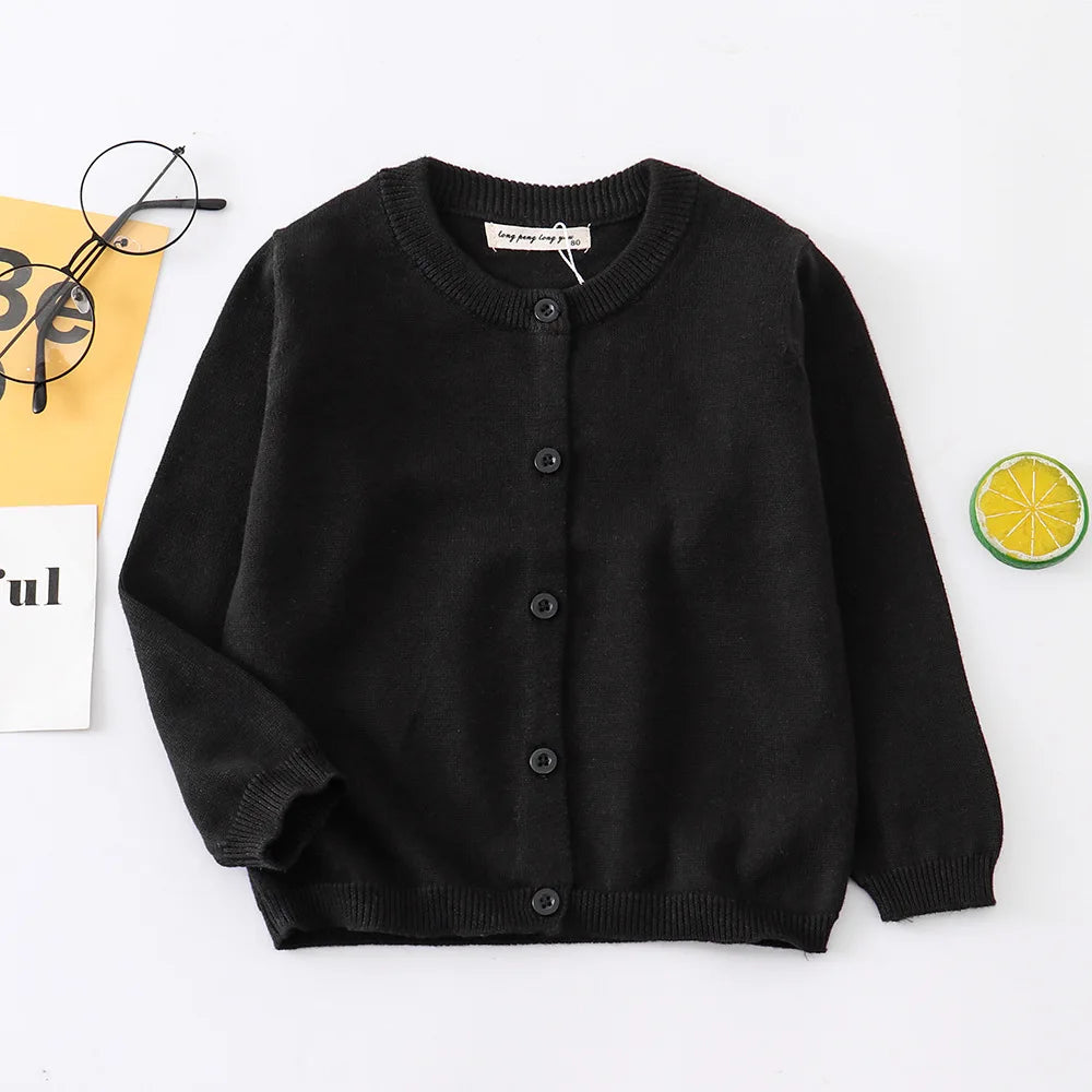 Baby Clothes Boys Cardigan 6 to 9 12 18 24 Months Soft Cotton White Black Gray Light Blue Toddler Girls Sweaters Kids Cardigans