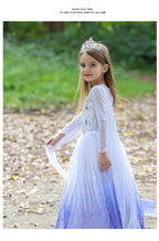 Elsa Dress Kids Girl Formal Princess Long Dress Summer Halloween Party Costumes Children's Frozen 2 Clothes for 3-12 Years Old