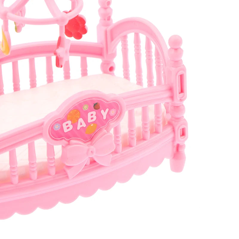 1:12 Dollhouse Miniature Mini Baby Bed Cradle Nursery Room Furniture Decoration Accessories Model Kids Toys Gift
