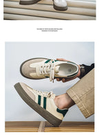 Men's Trendy Popular Leisure Shoes Versatile Soft Leather for Men Sneakers Man Low-top Wear-resistant Sports Walking Footwear