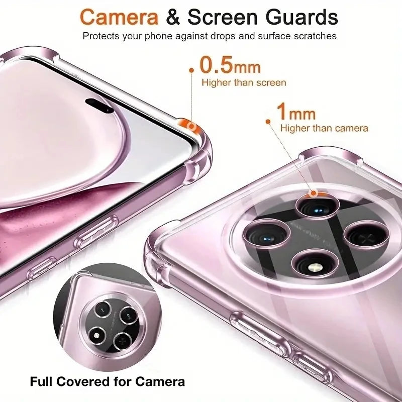 Thick Shockproof Silicone Phone Case For Honor 90 200 Smart 400 Lite Magic 5 6 7 Pro Magic5 Magic6 Magic7 Protection Clear Cover