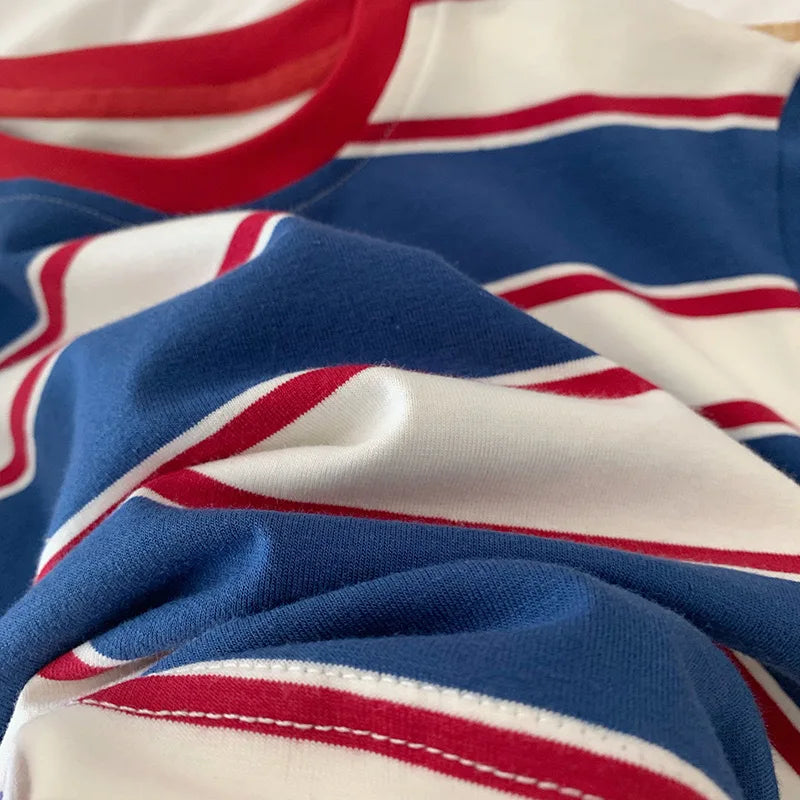 2-7Y autumn Children Clothes For Baby Girl Boys T-shirt Stripe Cotton Long Sleeves Shirts Teen Hoodie Bottoming Shirt Kids Tops