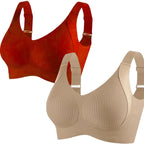2PCS Large Size Minimizer Bras for Women Lift Support Wire-Free Seamless Comfort Make Large Bust Look Smaller & Anti-Sagging