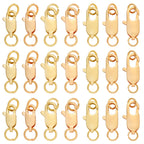 1/2 Set Copper 14K/18K Gold Plated Lobster Clasp With Open Jump Rings For Bracelet Necklace Chains Connectors DIY Jewelry Making