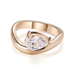 Provence 14K 18K yellow gold 1 carat E color VS1 Pear lab grown diamond ring for women wedding band Customized Engagement Rings