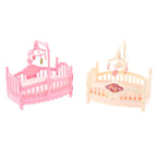 1:12 Dollhouse Miniature Mini Baby Bed Cradle Nursery Room Furniture Decoration Accessories Model Kids Toys Gift