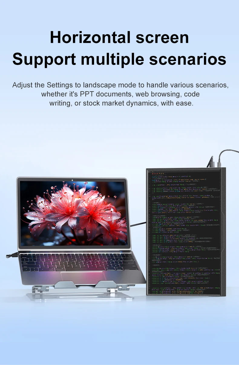 LANLIPU14`15.6`16 inch Portable Monitor FHD 1200P USB-C HDMI External Second Screen for Mac Laptop PC Switch Xbox PS4/5 Xbox