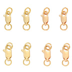 1/2 Set Copper 14K/18K Gold Plated Lobster Clasp With Open Jump Rings For Bracelet Necklace Chains Connectors DIY Jewelry Making