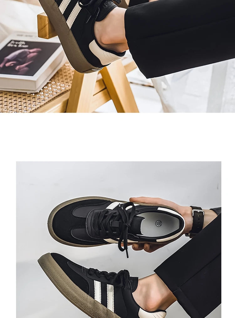 Men's Trendy Popular Leisure Shoes Versatile Soft Leather for Men Sneakers Man Low-top Wear-resistant Sports Walking Footwear