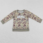 Wholesale Children Long Sleeves Mardi Gras Infant Kids Zipper Tee T-shirts Baby Boy Shirt Toddler Lapel Cotton Pullover Top