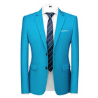 New Men Pure Color Formal Business Social Office Suit Slim Fit Jacket Male Wedding Dance Party Tuxedo Dress Simple Blazers Homme