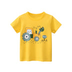 2-8T Toddler Kid Baby Boys Clothes Summer Cotton Top Infant Short Sleeve T Shirt Fashion Cute Tee Boys Tshrit Outfits