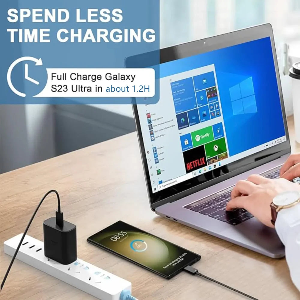 Fast Charger USB C Android Phone Charger Block with 3FT Type C Cord for Galaxy S24 Ultra/S24/S24+/S23 Ultra/S23/S23+/S22/S21/S20