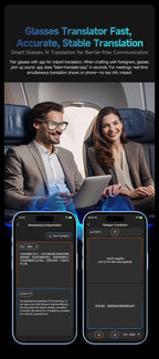 Smart AI Translation Smart Glasses Take Photos Recognizing Objects 4K Camera Bluetooth Music Call Intelligent Recording Glasses