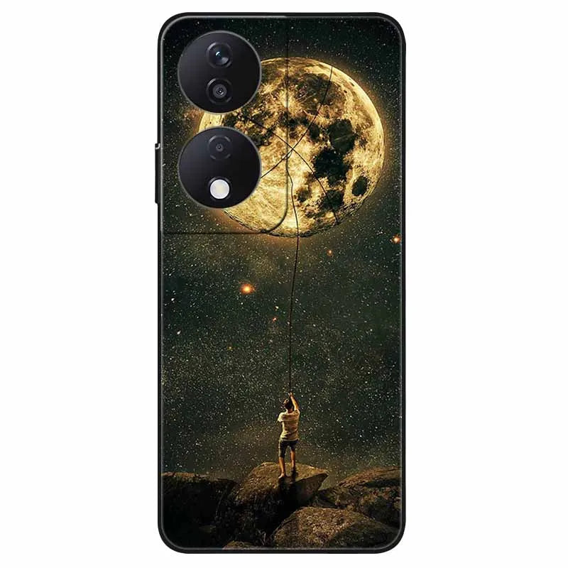 For Honor 90 Smart 5G Case 6.8'' Animal Painted Wolf Lion Silicon Phone Cover For Honor 90 Smart TPU Coques Protect Shell Capa