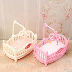 1:12 Dollhouse Miniature Mini Baby Bed Cradle Nursery Room Furniture Decoration Accessories Model Kids Toys Gift
