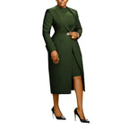 Women's Set Full Sleeve Long Blazer Coat+ Long Dress Suit  Winter Streetwear Two 2 Piece Set Africa OL Work Outfits