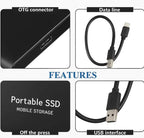 Metal Casing HDD 16TB External Hard Drive Type-C USB3.2 Solid State Hard Disk 2TB 4TB Mobile Storage Device For PC MAC Laptop