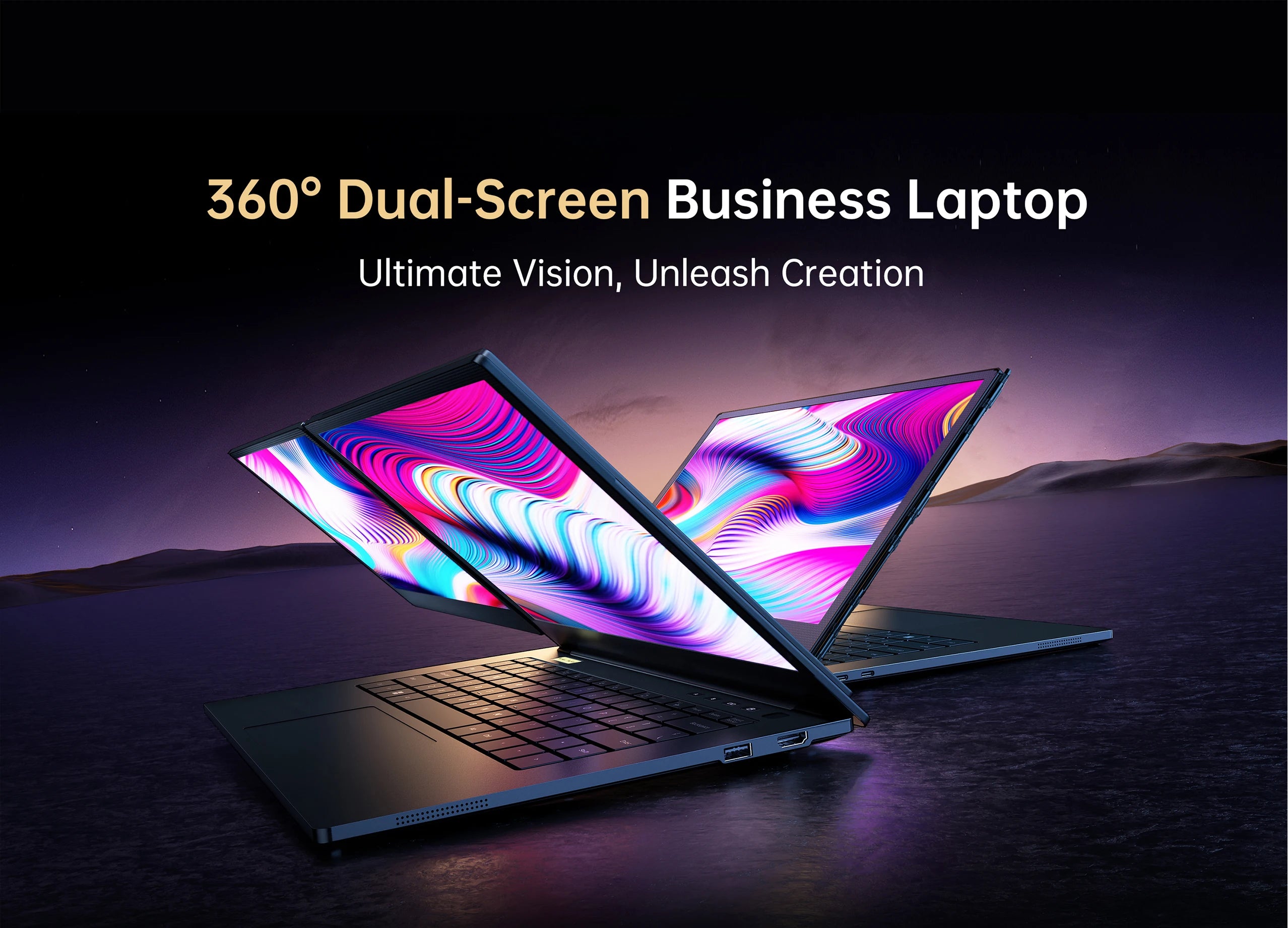 Portable 14inch IPS Dual Screen Laptop Intel Core I7 1255U 1920*1080 Computer 16GB DDR4 1TB SSD WIFI6 BT5.2 windows 11 Notebook