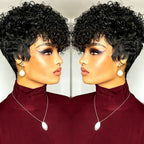 Afro Kinky Curly Wig Human Hair Short Wigs For Woman Human Hair 100% Natural  Brazilian Hair Wigs Full Machine Made